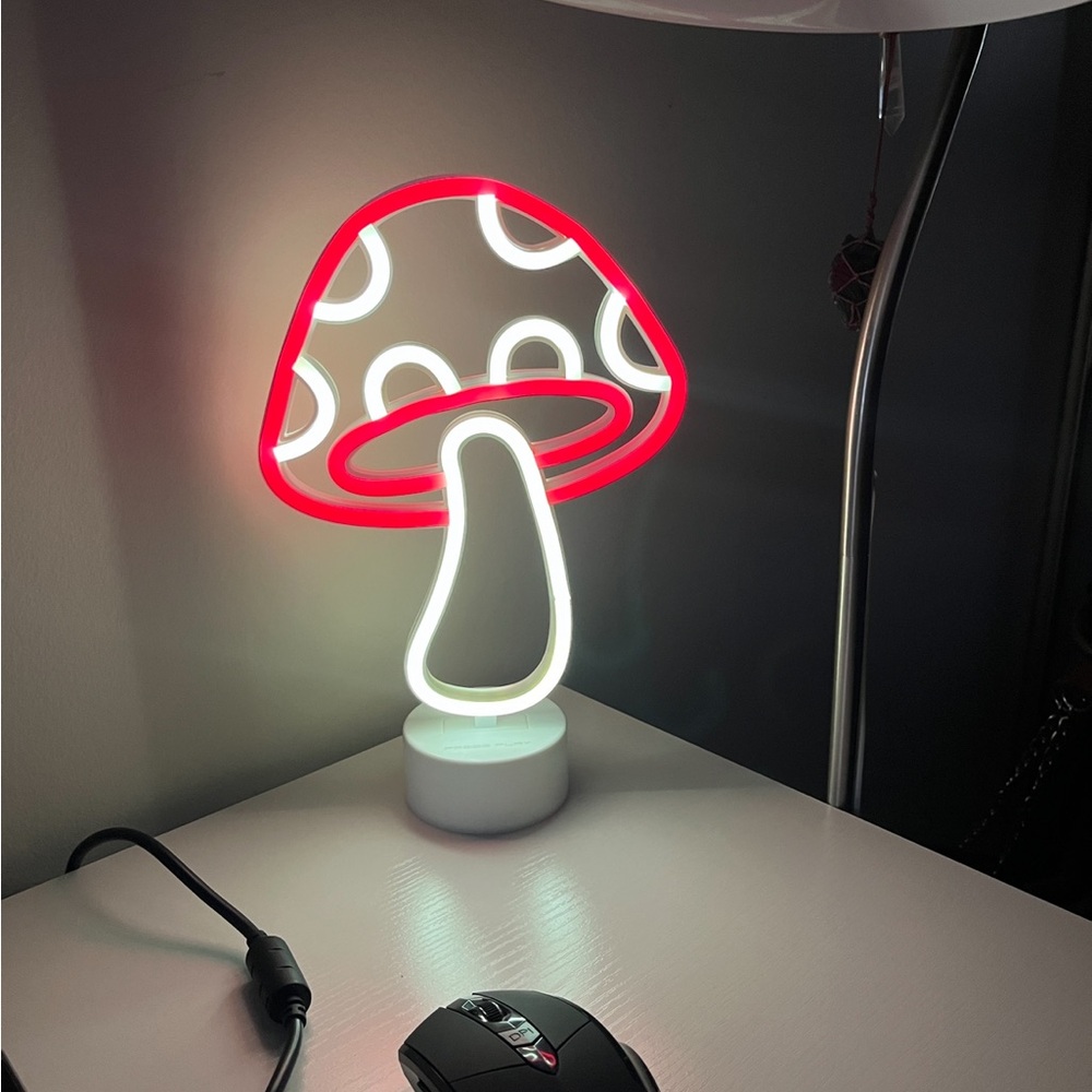 Mushroom Neon Table Lamp